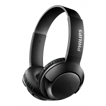 Headset PHILIPS BASS+ Wireless on-ear Headphones+Mic Black