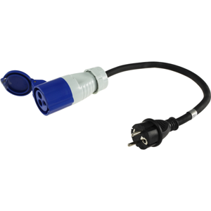 Cabo Adaptador Schuko Macho CEE 16A Monofásica Fêmea 0.35Mts