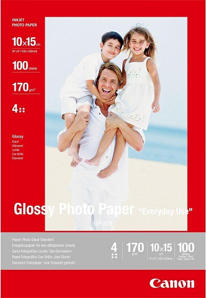 Papel CANON Glossy Photo 10x15 100Fls 170gr GP-501