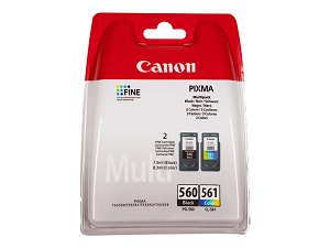 Tinteiro CANON nº 560 + nº 561 PG-560+CL-561 "Black+Color"