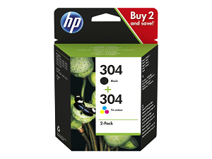 Tinteiro HP nº 304 (Pack N9K06A+N9K05A) 3JB05A Black+Color