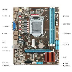 Motherboard ESONIC H55KEL Skt1156 2xDDR3/1333 USB2.0 SATA3G