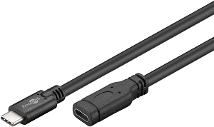 Cabo GOOBAY USB3.1 (USB-C Male«»USB-C Female) 1.0Mts "Black"