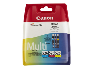 Tinteiro CANON nº 526 (Pack 3 CLI-526C.526M.526Y) "Color"