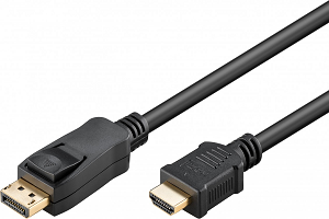 Cabo GOOBAY (Displayport«»HDMI) 2.0Mts "Black"