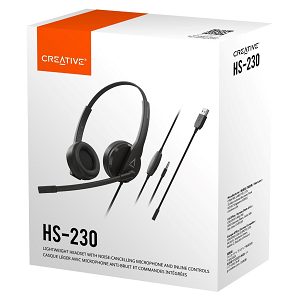 CREATIVE HS-230 Headset with USB and 3.5mm AUX Connectivity