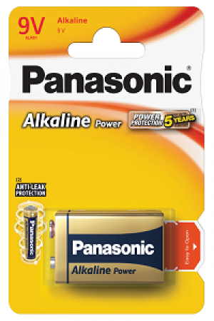 Pilhas PANASONIC Alcalinas 9V-6LR61(1 unidade)