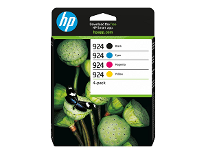Tinteiro HP nº 924 (Pack 4 B/C/M/Y) 6C3Z1NE