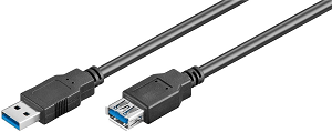 Cabo GOOBAY Extensão USB3.0 (A-M«»A-F) 5.0Mts "Black"