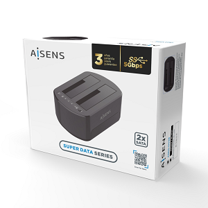 Docking Station AISENS (USB3.2«»2x2.5"/3.5" S-ATA) Clone 1:1