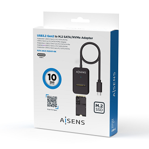 AISENS USB-C Dock (USB3.2 TYPE-C«»M.2 S-ATA/M.2 NVMe)