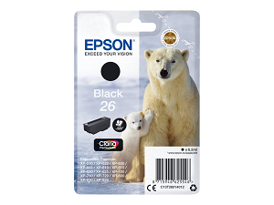 Tinteiro EPSON nº 26 XP-600.605.700.800 T2601 "Black"