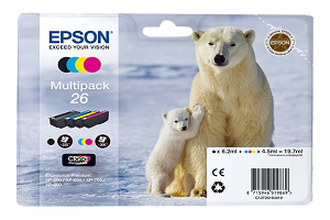 Tinteiro EPSON nº 26 (Pack 4 T2611/T2612/T2613/T2614) T2616