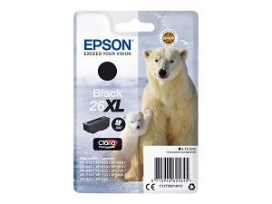 Tinteiro EPSON nº 26XL XP-600.605.700.800 T2621 "Black"