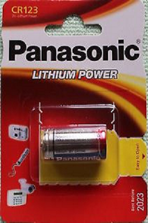 Pilha Lithium 3V CR123