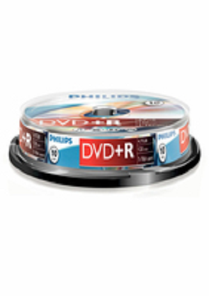 DVD Gravavel PHILIPS +R 16x 4.7Gb 120Min Spindle10