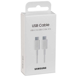 Cabo SAMSUNG 5A (USB-C Male«»USB-C Male) 1.0Mts "White"