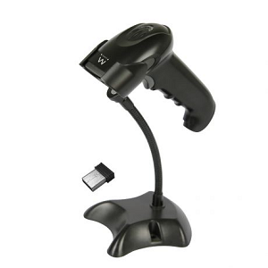 Pistola POS EWENT EW3431 1D&2D Wireless com Suporte "Black"