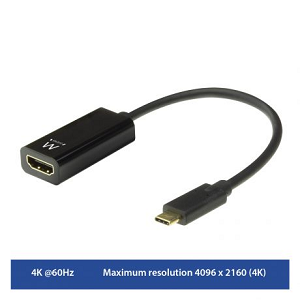 Adaptador EWENT (USB3.2 Type-C«»HDMI 4K@60Hz) 0.15Mts
