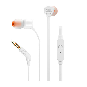 Headset JBL T110 In-Ear Headphones + Mic "White"