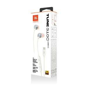 Headset JBL Tune 310C USB-C In-Ear Headphones + Mic "White"