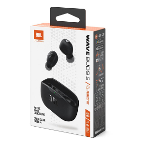 Earbuds JBL Wave Buds 2 Active Noise Cancelling "Black"