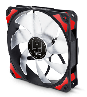 Cooler para Caixas NOX Hummer H-FAN LED 120x120x25mm "Red"
