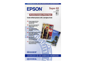 Papel EPSON Premium Semigloss Photo A3+ 20Fls 251gr S041328