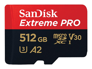 Micro Secure Digital Card SANDISK Extreme Pro 512Gb (SD)