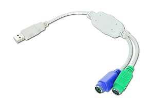 Adaptador CABLEXPERT USB«»2xPS2 0.30Mts 