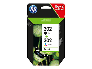 Tinteiro HP nº 302 (Pack F6U66A+F6U65A) X4D37A Black+Color